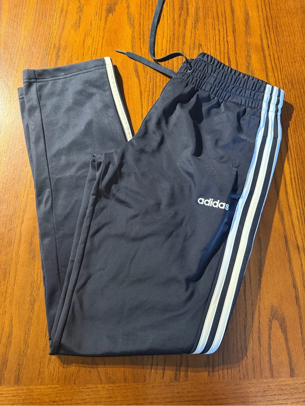 adidas Women’s Navy Joggers with White Stripes